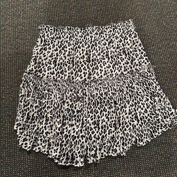 Juniper Blue Leopard Mini Skirt - Picture 2 of 2